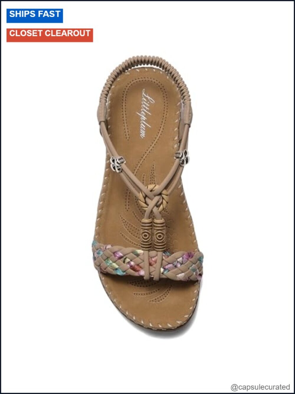 Women's Sandals Arch Support Handmade Bohemian Braided Flat Sandals Comfort